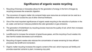 Recycling of Organic Waste and Residue Management | PPTX