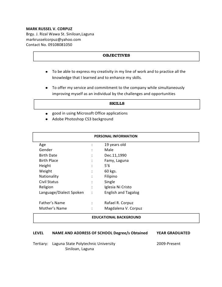 Copy Of Resume Copy Of Resume