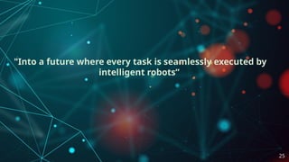 "Into a future where every task is seamlessly executed by
intelligent robots”
25
 