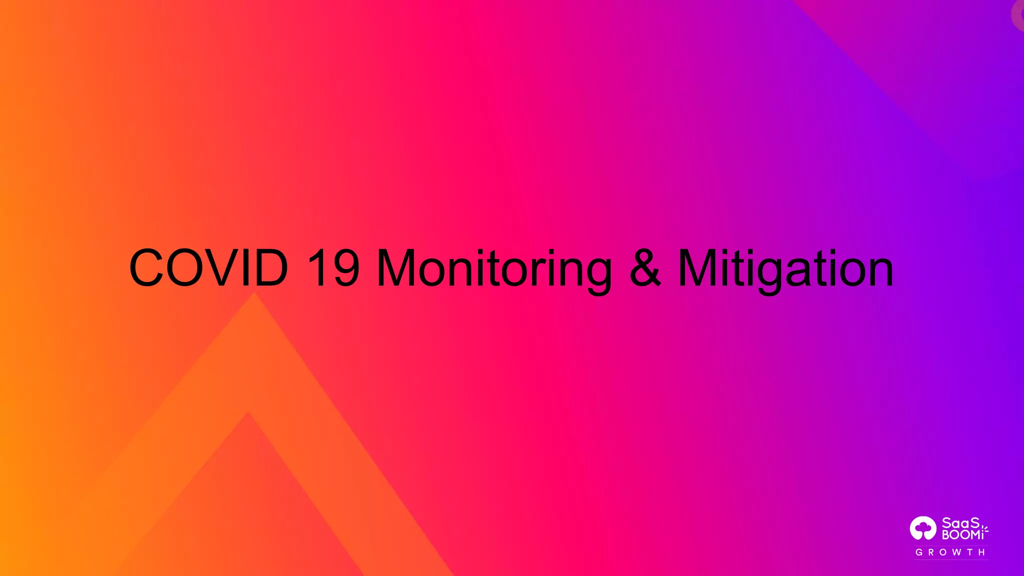 COVID 19 Monitoring & Mitigation
 