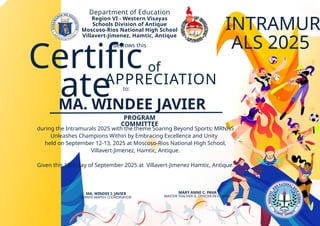Copy of School Intramurals Certificate in Red Yellow and Blue Gradient ...