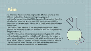 amount of caesin in milk, class 11th.pptx