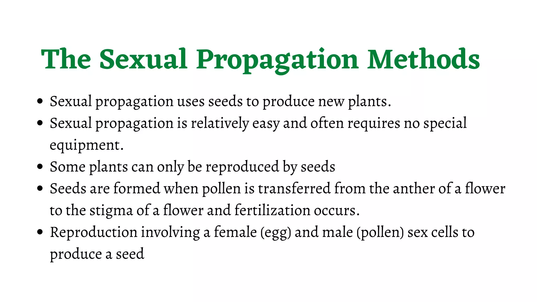 Provocation Using Seeds Sexual Propagation Seed Propagation (Version 2) | PDF
