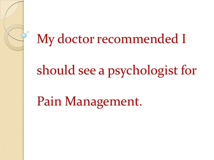Pain management psychology