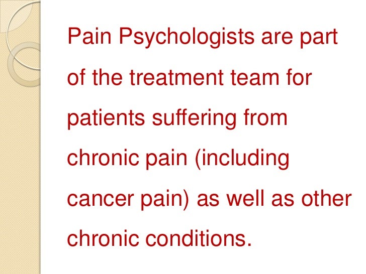 Pain management psychology