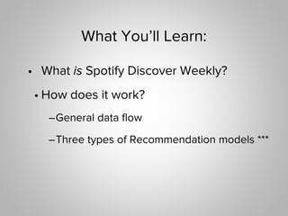 Spotify Discover Weekly: The machine learning behind your music ...