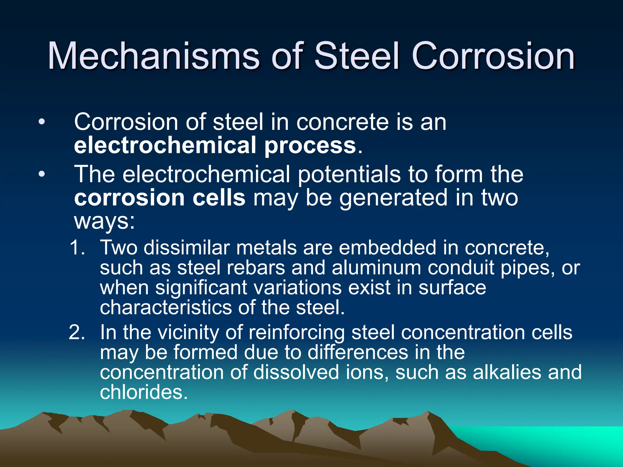 Corrosion of steel reinforcement in concrete .ppt