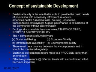 Copy of sustainable urban development ppt presentation | PPT