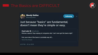 The Basics are DIFFICULT
 