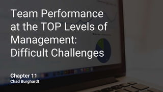 Team Performance
at the TOP Levels of
Management:
Difficult Challenges
Chapter 11
Chad Burghardt
 