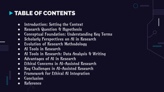 Research Methodology in the Age of AI: Evolution, Ethics, and ...