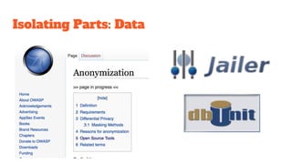 Isolating Parts: Data
 