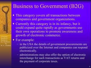 Copy of the benefits and barriers of e business1 | PPT