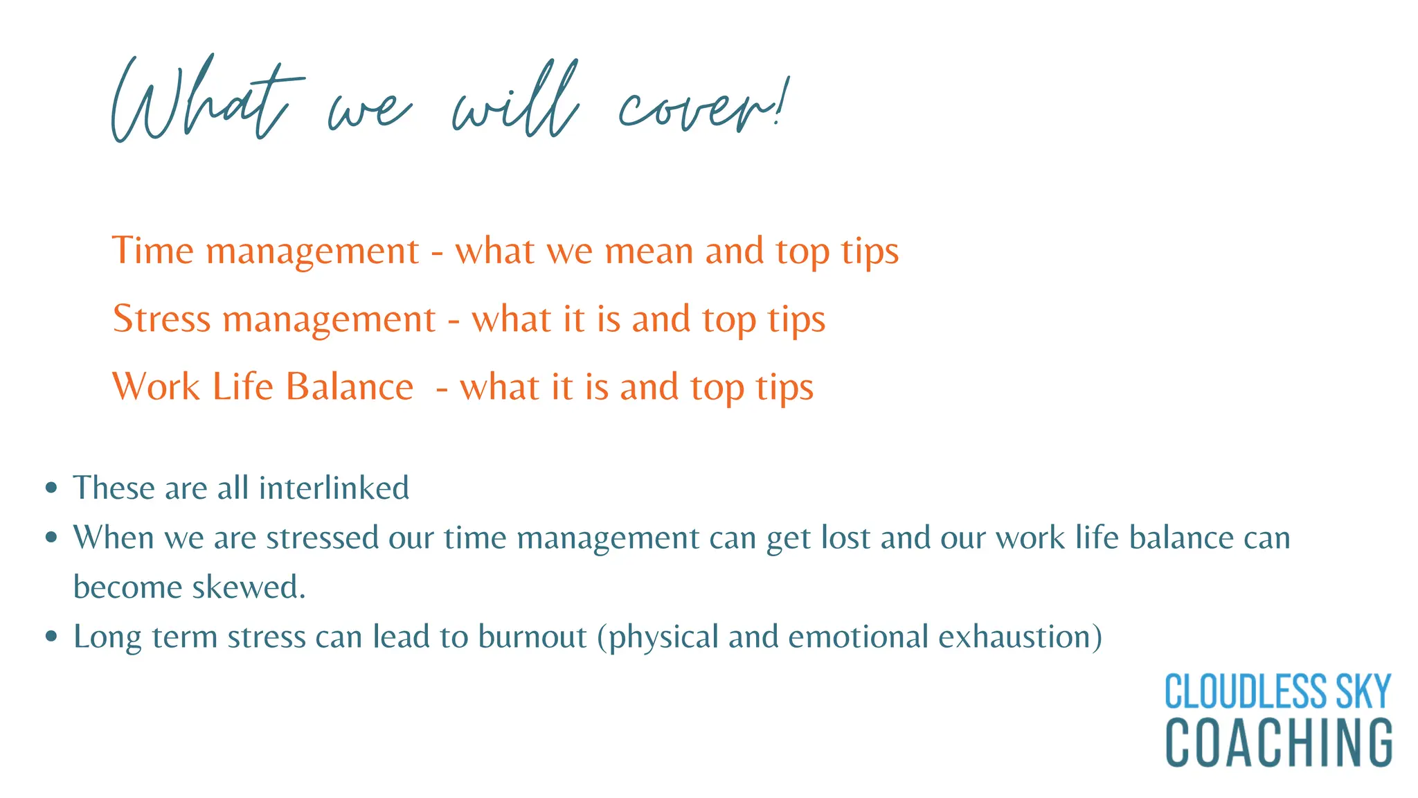 Time, Stress & Work Life Balance for Clerks with Beckie Whitehouse | PDF