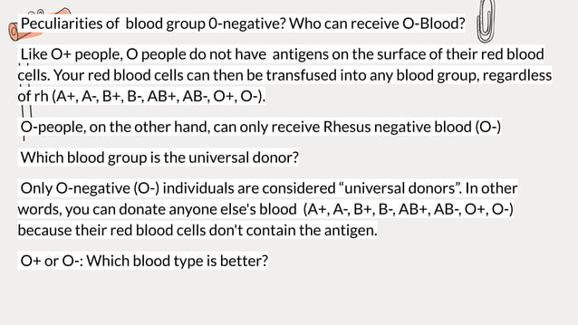 O positive (O+) or O negative (O-) blood group: what are the ...