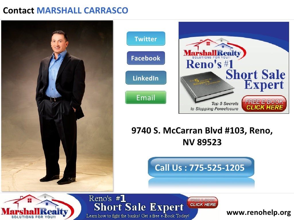Top 10 Best Ways to Stop Foreclosure Marshall Carrasco Short Sale