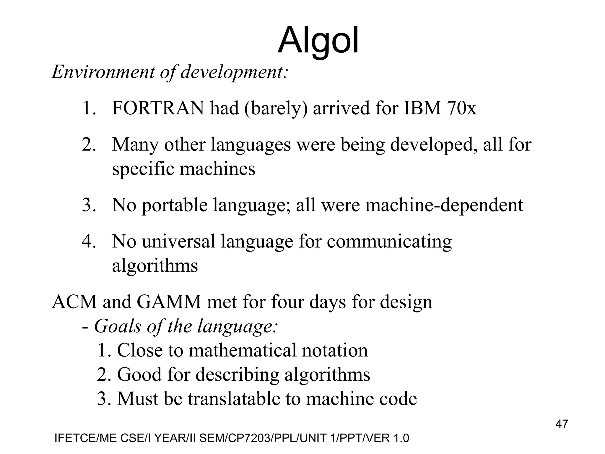 principle of programming language subject unit-1 | PPT | Programming ...