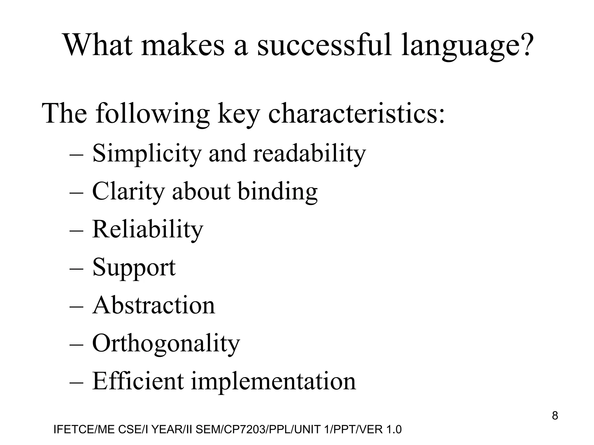 principle of programming language subject unit-1 | PPT | Programming ...