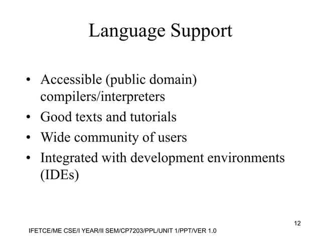 principle of programming language subject unit-1 | PPT | Programming ...