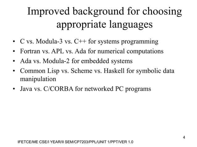 principle of programming language subject unit-1 | PPT | Programming ...