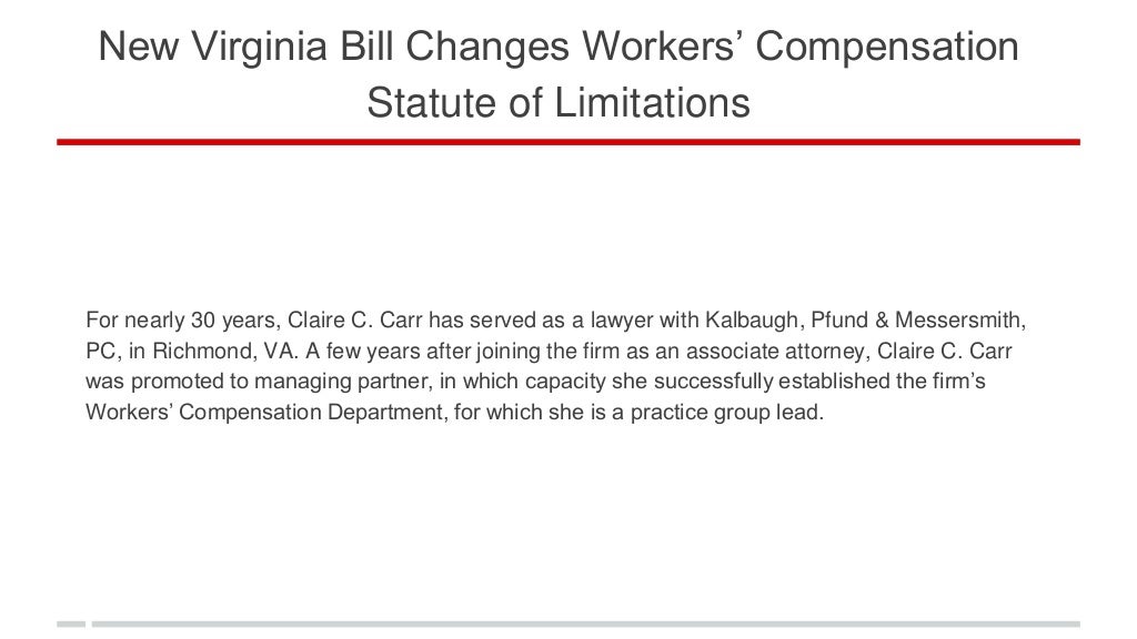 New Virginia Bill Changes Workers’ Compensation Statute of Limitations