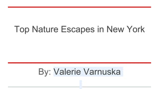 Top Nature Escapes in New York
By: Valerie Varnuska
 