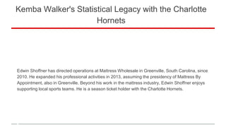 Kemba Walker's Statistical Legacy with the Charlotte
Hornets
Edwin Shoffner has directed operations at Mattress Wholesale ...
