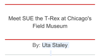 Meet SUE the T-Rex at Chicago's
Field Museum
By: Uta Staley
 