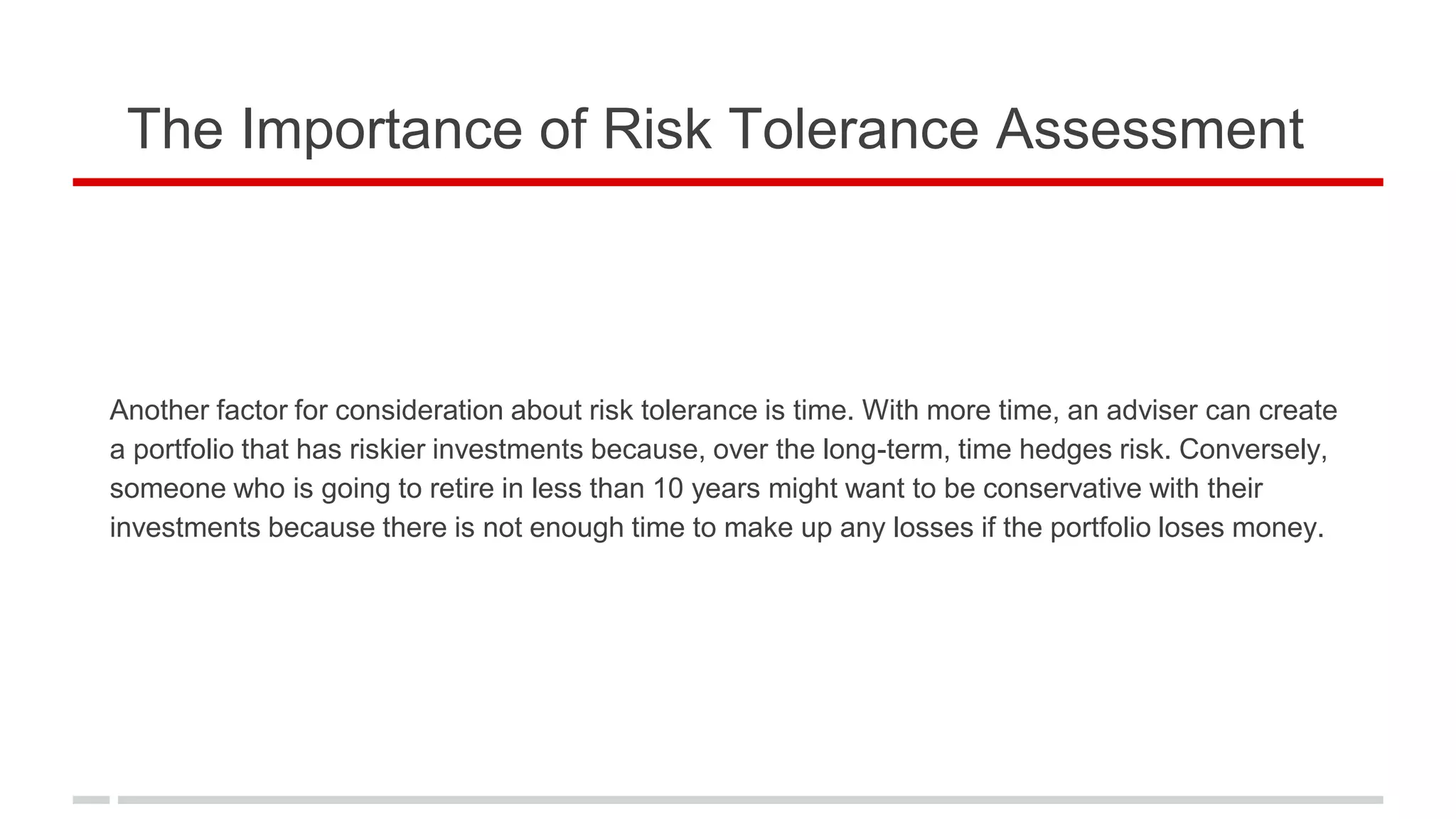 The Importance of Risk Tolerance Assessment | PPT