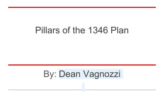 Pillars of the 1346 Plan
By: Dean Vagnozzi
 