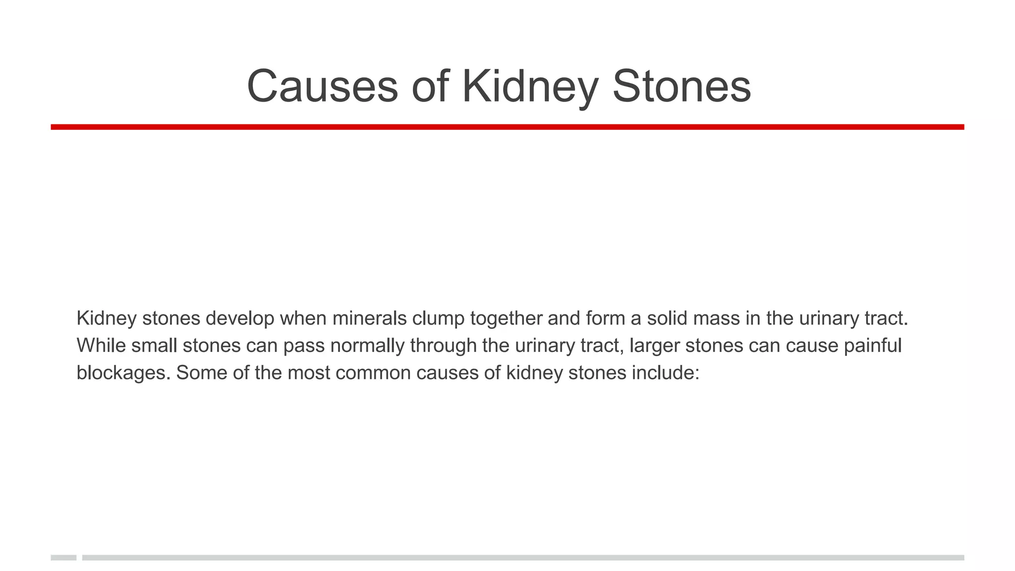 Causes of Kidney Stones | PPTX | Nutrition | Healthy Living
