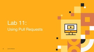 CD4PE WORKSHOP59
Lab 11:
Using Pull Requests
 
