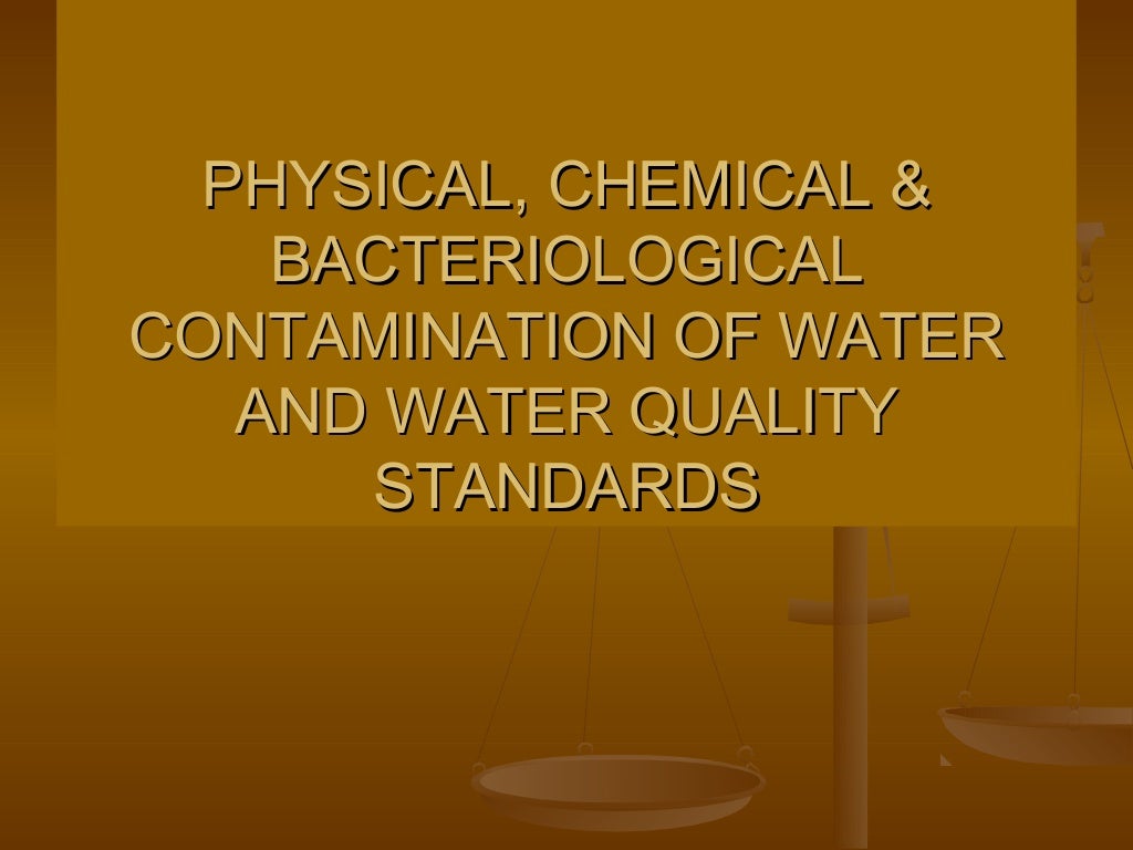 Water quality parameters