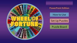 PowerPoint Edition
Puzzle Board
How to Use
Set Up Puzzles
Macros/active content are disabled.
Please enable them to use this template. Learn more
 
