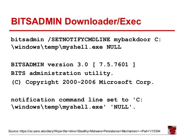 Bitsadmin.exe Windows 7 Bitsadmin.exe Windows 7