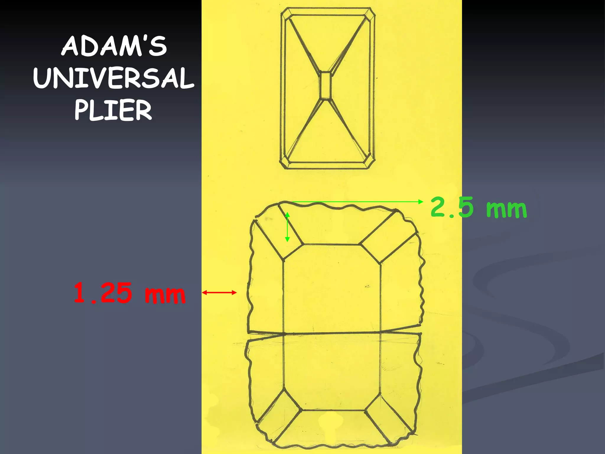 1.25 mm 2.5 mm ADAM’S UNIVERSAL PLIER 