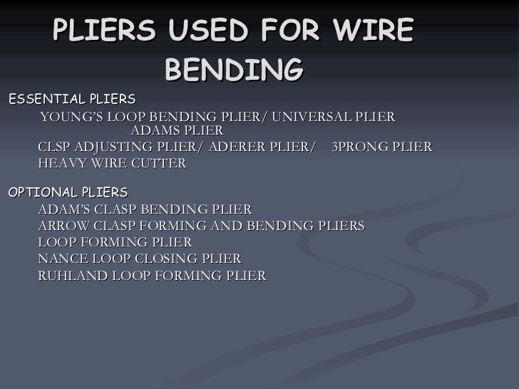 Wire Bending Principles