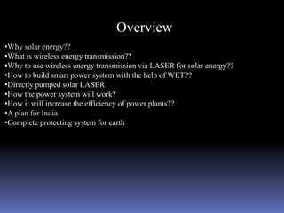 OverviewWhy solar energy??