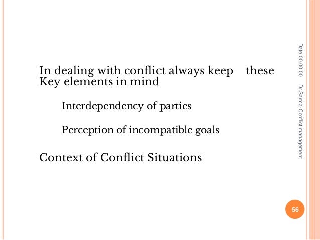 Key elements of conflict resolution