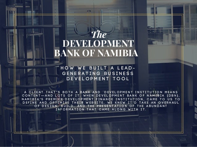 development bank of namibia business plan