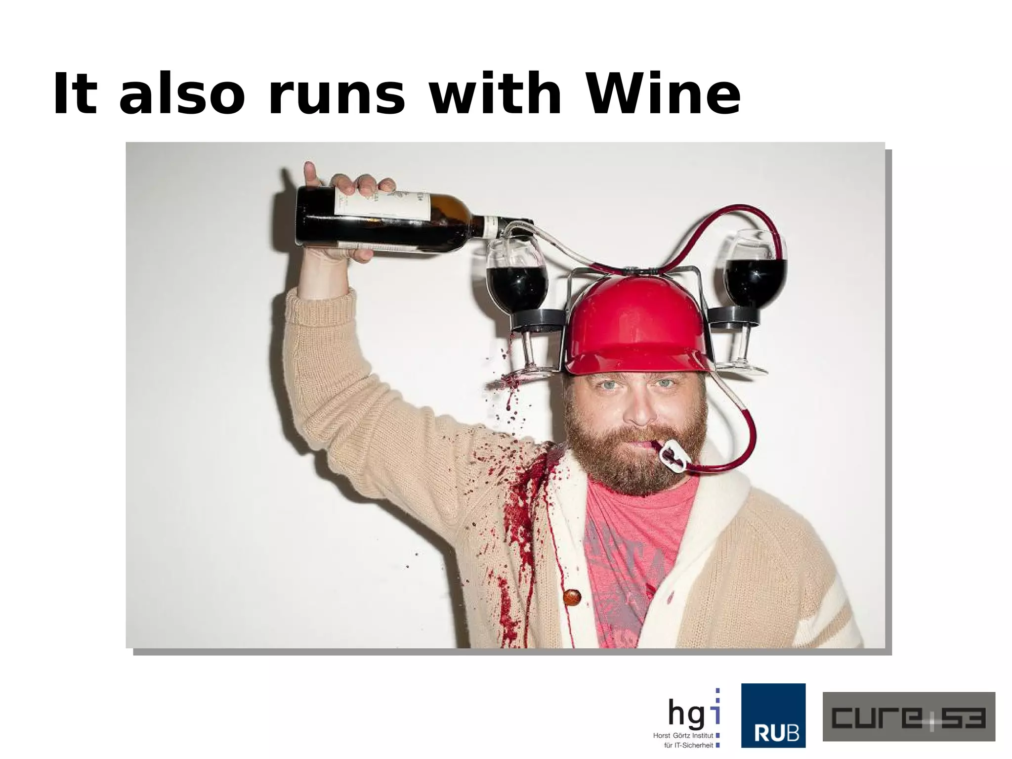 It also runs with Wine
 