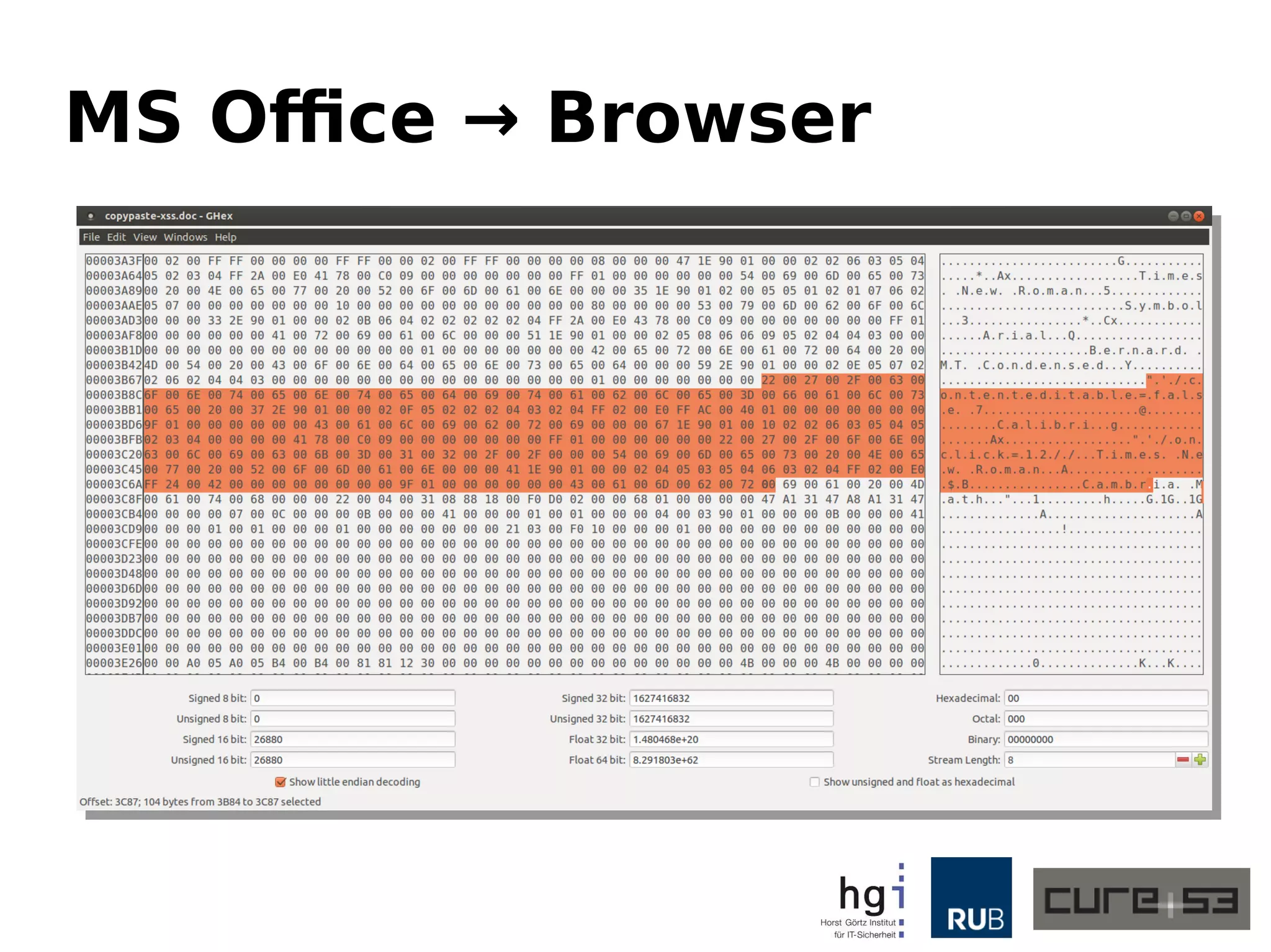 MS Office → Browser
 