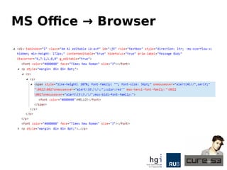 MS Office → Browser
 