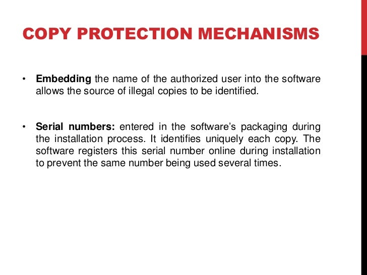 Copy protection mechanisms