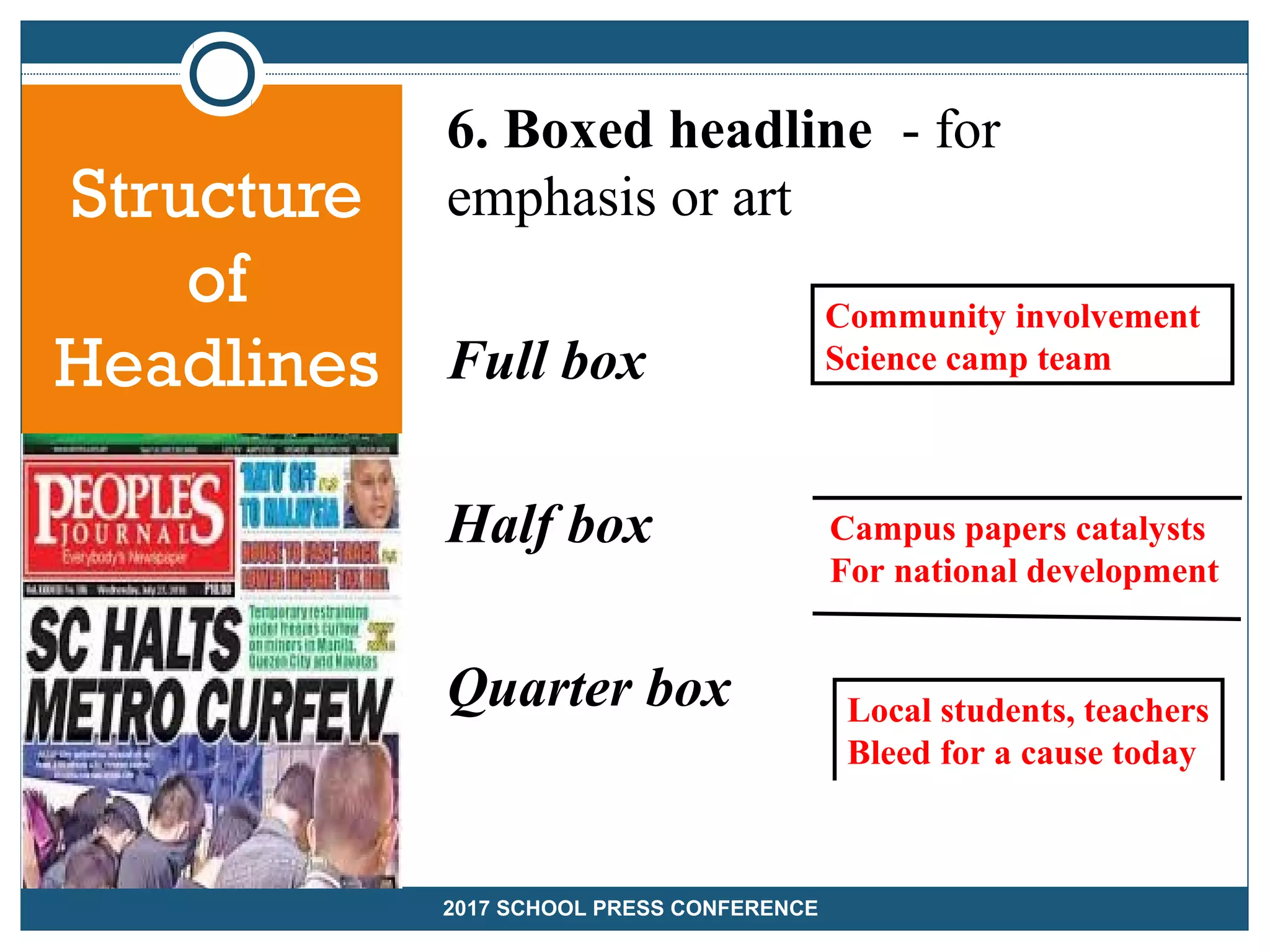 Copyreading and Headline Writing PPT