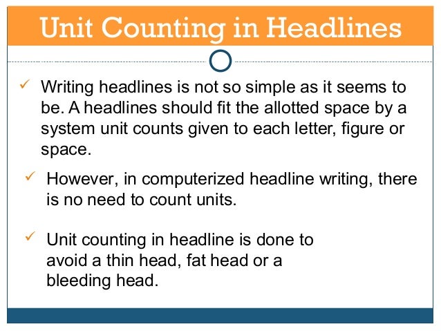 Copyreading and Headline Writing