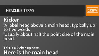 Copyreading and Headline Writing Lesson for Campus Journalism | PPTX