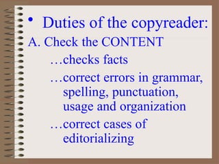 copyreading-and-headline-writing pptx | PPTX