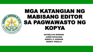 Copyreader Philippines copyreading-headline-writing-division-virtual-training-230309114529 ...