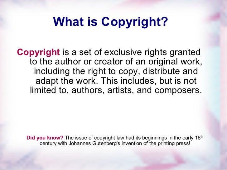 Copyright